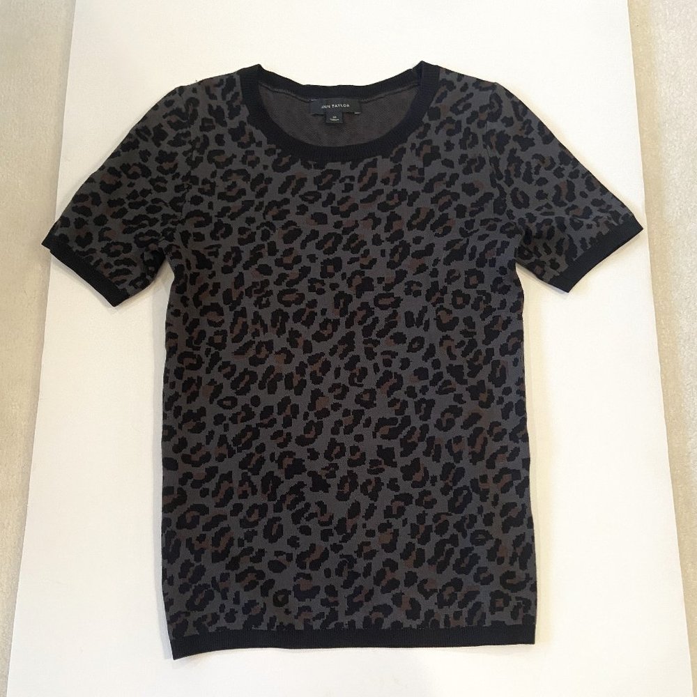 Ann Taylor Animal Print Sweater --Size XS
